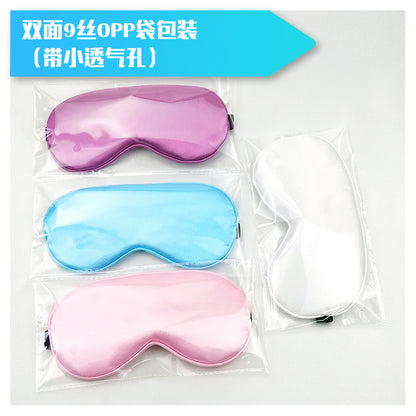Double-sided silk shading eye mask adjustable sleep breathable silk eye mask printing aviation eye mask wholesale - image 3