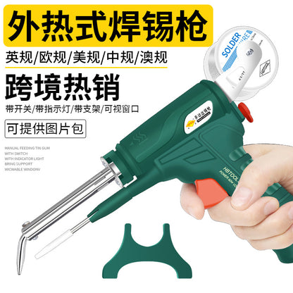 Weldbao Cross-Border 599A Manual Soldering Gun External Heating Automatic Tin Feeding Electric Soldering Iron Electronic Repair Welding Tool - image 1