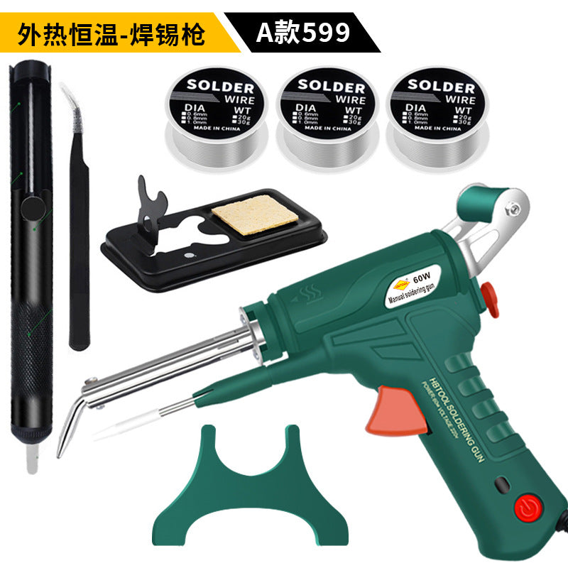 Weldbao Cross-Border 599A Manual Soldering Gun External Heating Automatic Tin Feeding Electric Soldering Iron Electronic Repair Welding Tool - image 3