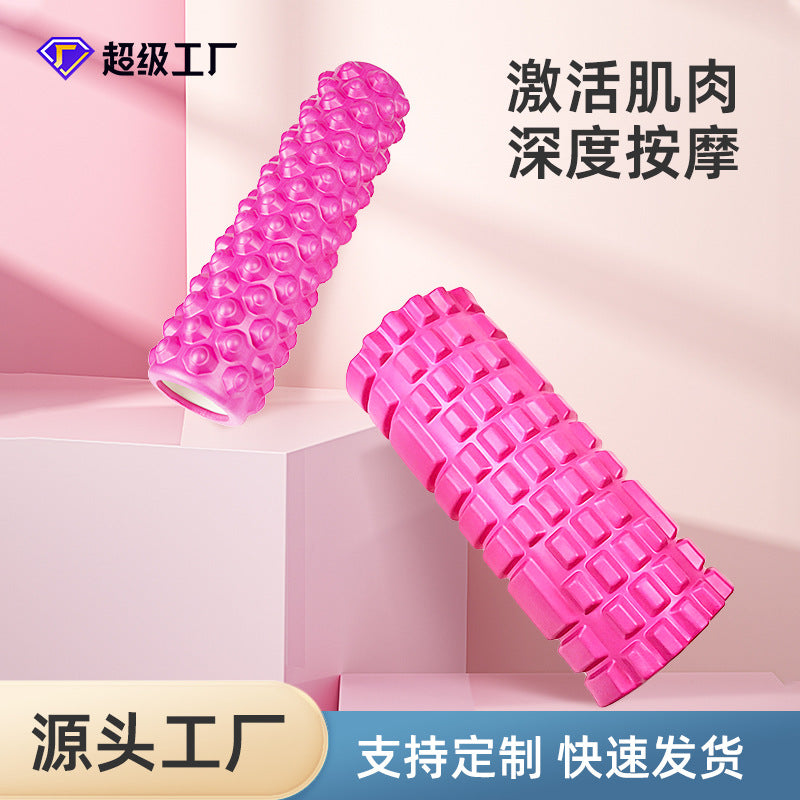 Yoga foam shaft 45cm muscle relaxer spike massage stick foam roller roller PVC hollow yoga column - image 2