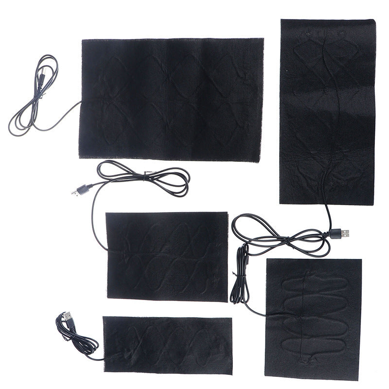 in stock temperature adjustment USB high temperature heating sheet carbon fiber far infrared heating sheet waist knee pad cushion electric heating sheet - image 1