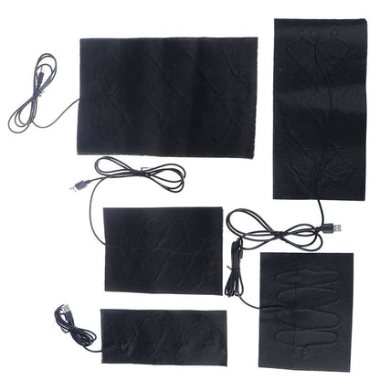 in stock temperature adjustment USB high temperature heating sheet carbon fiber far infrared heating sheet waist knee pad cushion electric heating sheet - image 1