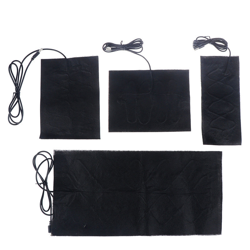 in stock temperature adjustment USB high temperature heating sheet carbon fiber far infrared heating sheet waist knee pad cushion electric heating sheet - image 2