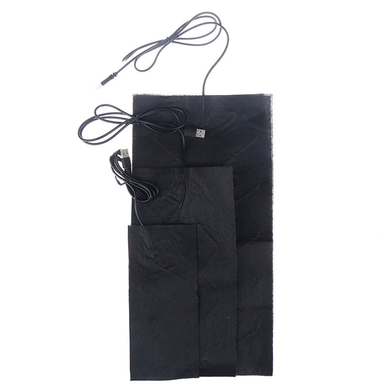 in stock temperature adjustment USB high temperature heating sheet carbon fiber far infrared heating sheet waist knee pad cushion electric heating sheet - image 5