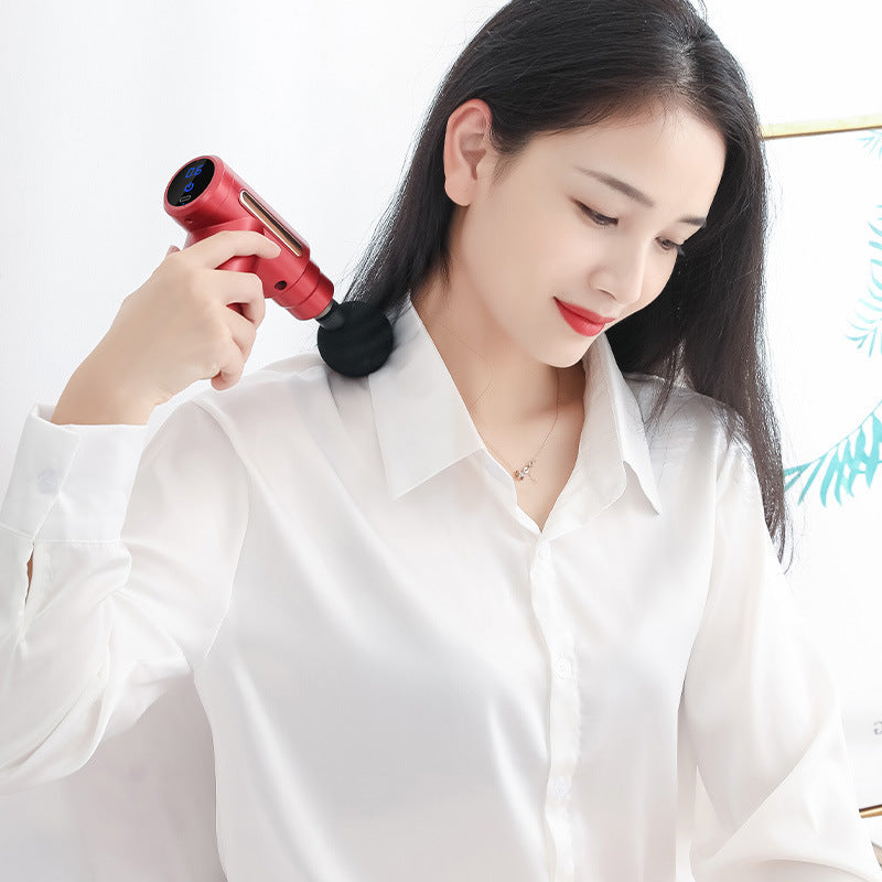 Mini fascia gun men and women multi-function massage cervical back massage gun fitness equipment home massage gun - image 3