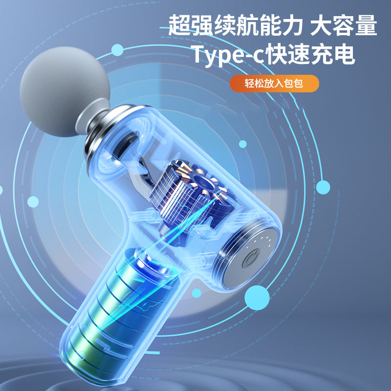 Fascia Gun Cross-Border Mini Electric Muscle Massager to Relax Cervical Spine Professional-Grade Smart Home Portable Fascia Gun - image 2
