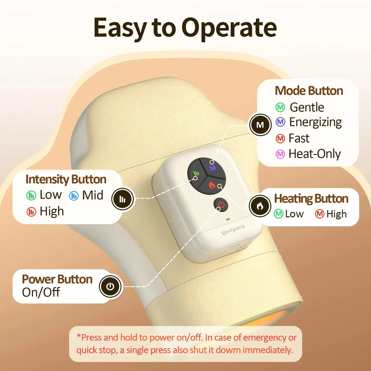 Portable Air Compression Hand Massager with Heat