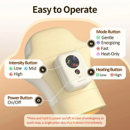 Portable Air Compression Hand Massager with Heat