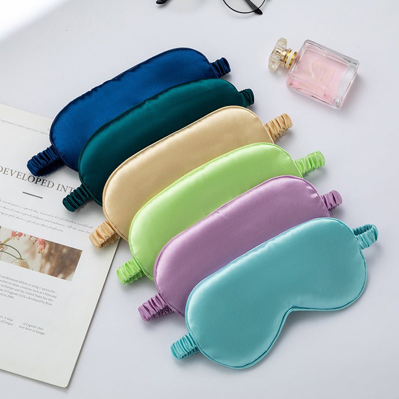 Sleeping Eye Mask Lunch Break Blackout Breathable Elastic Eye Mask Printed Logo Double-Sided Silk Wholesale Blackout Strong - image 1