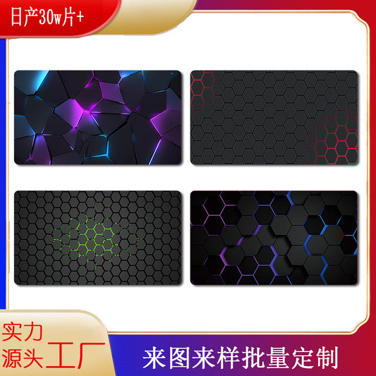 Cross-border Explosions Technology Sense Super Large Mouse Pad Precision Edge Lock Game Table Pad Grid Foreign Trade Heat Chart Keyboard Pad - image 1