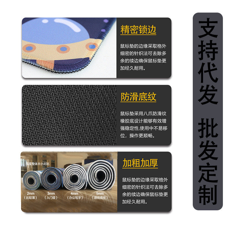 Cross-border Explosions Technology Sense Super Large Mouse Pad Precision Edge Lock Game Table Pad Grid Foreign Trade Heat Chart Keyboard Pad - image 4