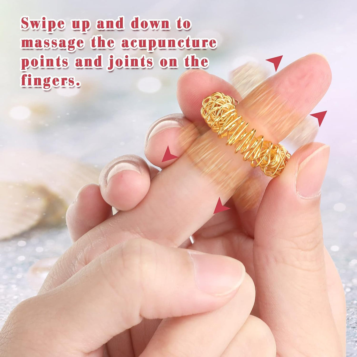 Mini Spring Decompression Finger Massage Ring Finger Massager Mini Spring Decompression Finger Ring Massage Ring - image 2