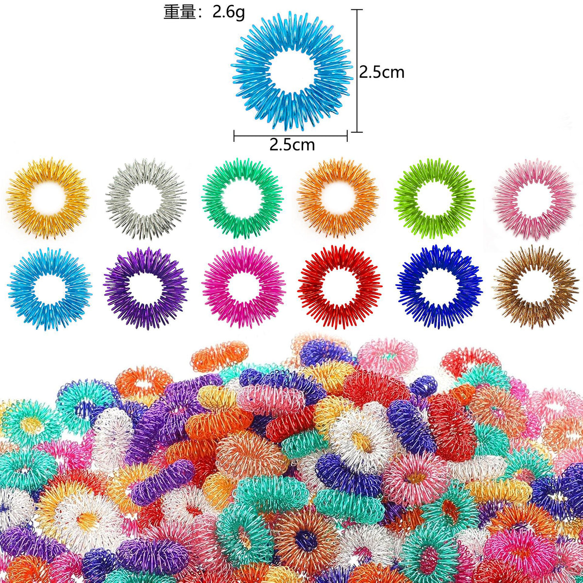 Mini Spring Decompression Finger Massage Ring Finger Massager Mini Spring Decompression Finger Ring Massage Ring - image 3