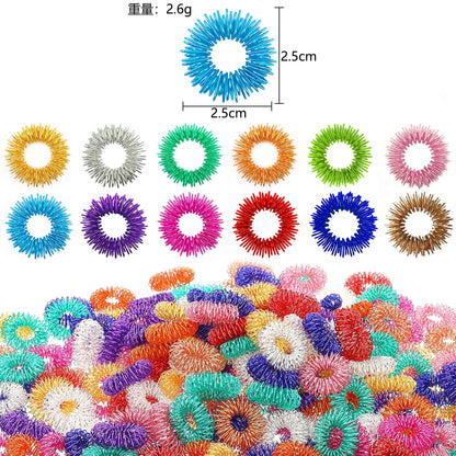 Mini Spring Decompression Finger Massage Ring Finger Massager Mini Spring Decompression Finger Ring Massage Ring - image 3