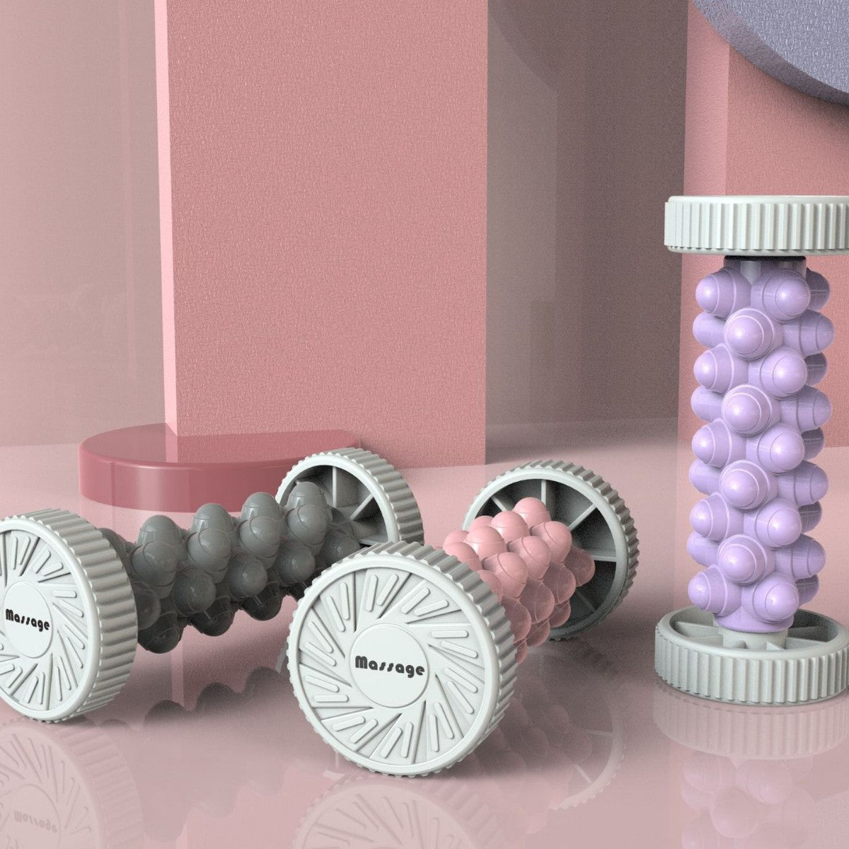 New fashion hand and foot massage roller foot massage wheel yoga meridian muscle relaxation massage roller manufacturers - image 4