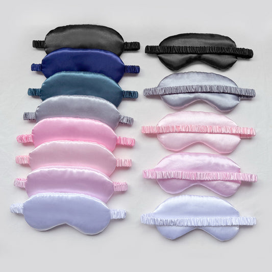 Spot Wholesale Satin Eye Mask Sleep Shading Student Breathable Elastic Aviation Travel Eye Mask - image 1