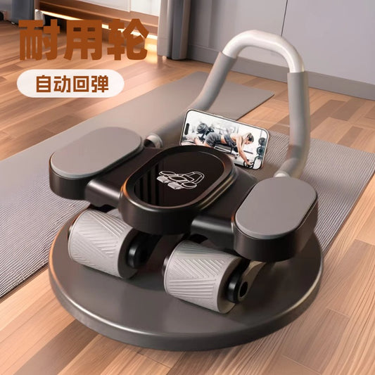 Abdominal wheel automatic rebound abdominal muscle wheel men's and women's vest line trainer new four-wheel abdominal roll fitness roller abdominal - image 1