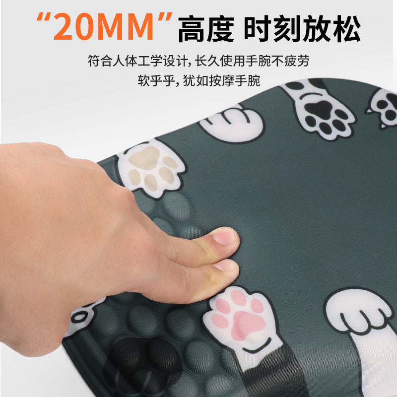 In-Stock Mouse Pad with Wrist Support, Popular Ergonomic Foam Memory Foam Slope Massage Mouse Pad Wholesale - image 3
