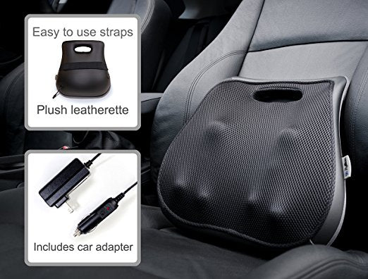 ZMA24BK Shiatsu Lumbar Support Cushion Massager with Heat