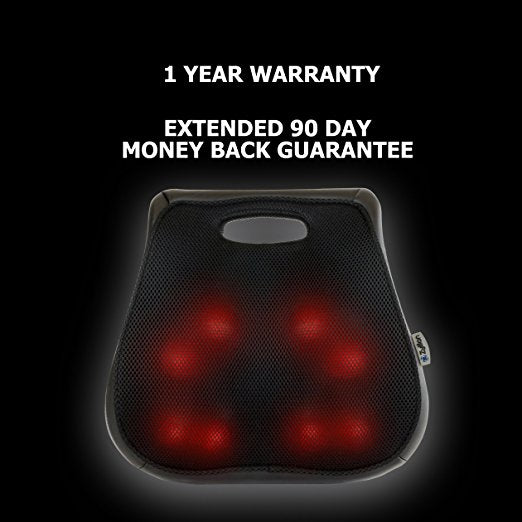 ZMA24BK Shiatsu Lumbar Support Cushion Massager with Heat