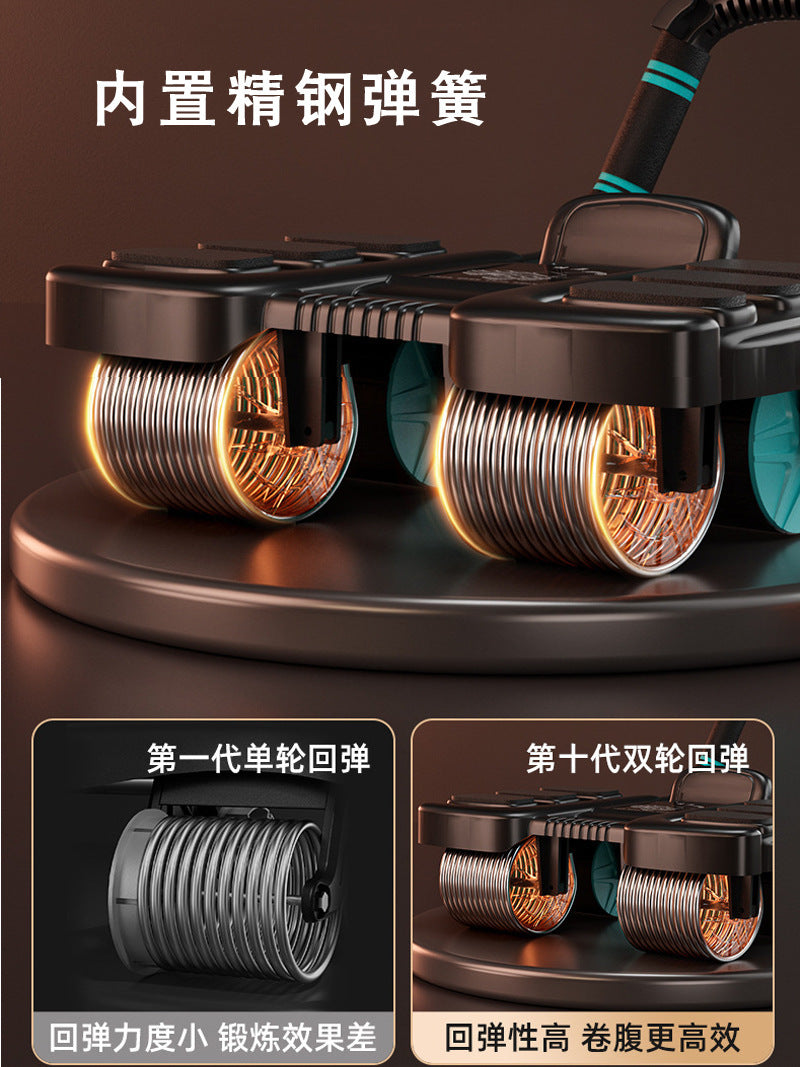 New Six-Elbow Support Abdominal Wheel, Automatic Rebound, Abdominal Muscle Training, Four-Wheel Abdominal Curling Device, Men's Sports and Fitness Equipment - image 4