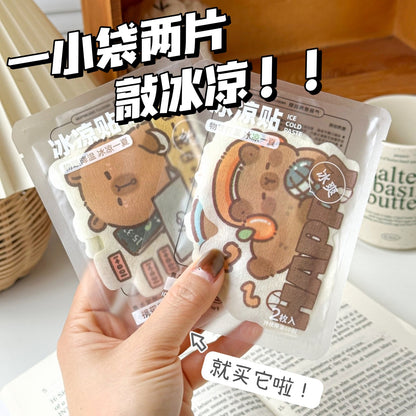 New Cartoon Alien Ice Stickers for Cooling and Reducing Heat Ice Stickers for Summer Students Refreshening Heat Stickers Reheating Stickers Cool Stickers - image 3