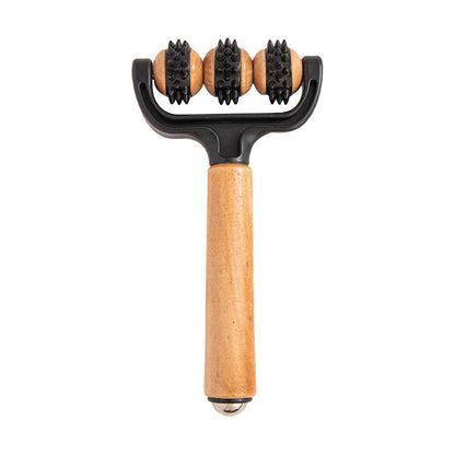 Hand-Pushed Wooden Roller Massage Stick for Muscle Relaxation, Wolf Tooth Massage Roller, Fitness Yoga Stick for Cervical Spine and Shoulder Neck - image 5