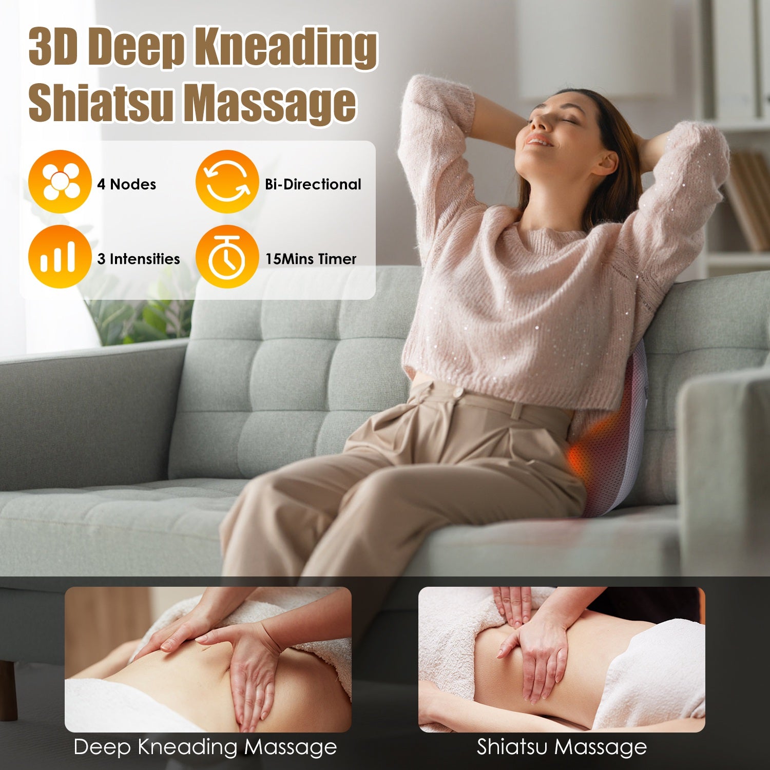Shiatsu Waist Massage Pillow