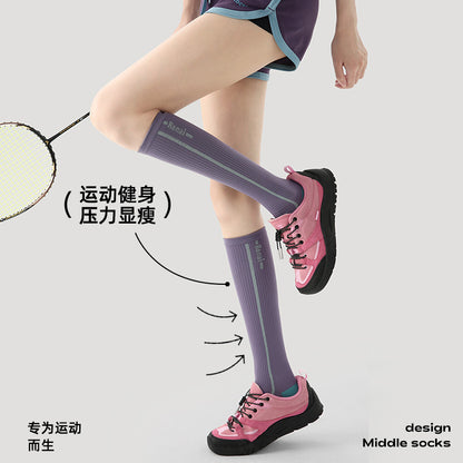 Renaissance Micro-Pressure Thin Sports Pressure Socks Professional Running Skipping Fitness Calf Muscle Stockings - image 2