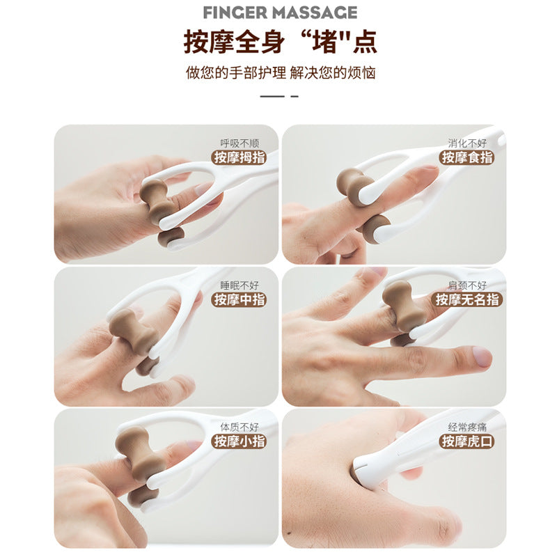 Upgraded Natural Stone Finger Massager for Acupoint Tapping and Slimming Finger Stone Massage Clip Slimming Hand Tool - image 3