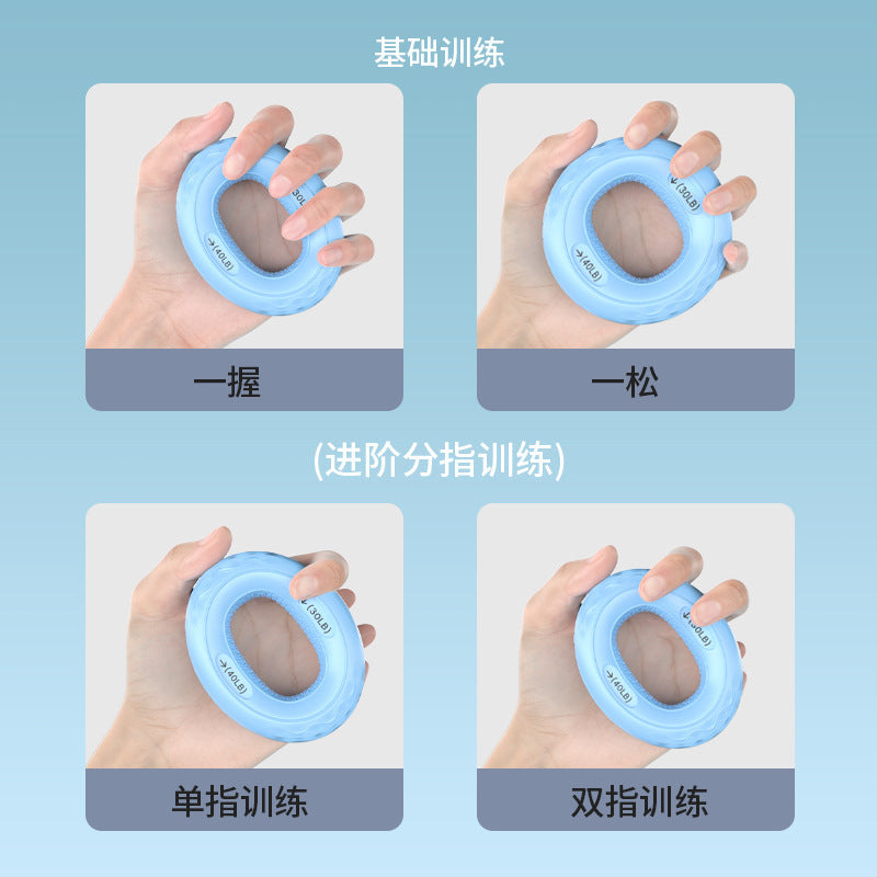 Silicone Grip Strength Device for Men, Grip Ball, Wrist Strength, Arm Muscle Training, Five-Finger Strength Rehabilitation Grip Circle, Hand Strength Training E - image 4