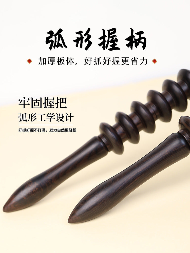 Purple Sandalwood Wooden Roller Massage Stick, Massage the Cervical Spine and Back, Portable Yoga Stick, Long Style, Suitable for the Whole Body - image 4