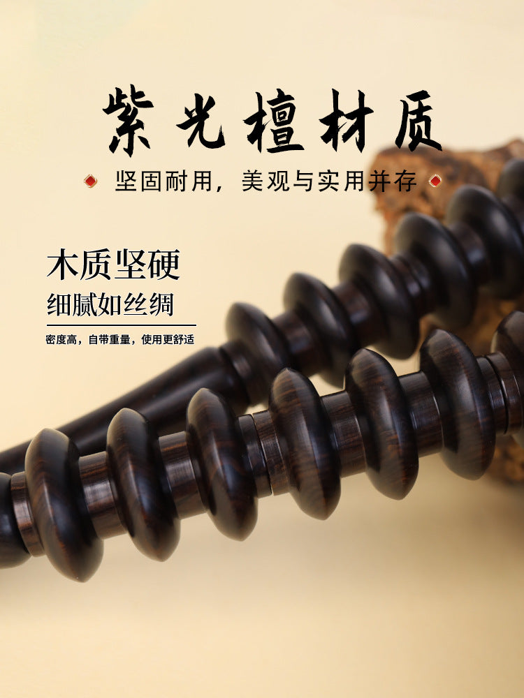 Purple Sandalwood Wooden Roller Massage Stick, Massage the Cervical Spine and Back, Portable Yoga Stick, Long Style, Suitable for the Whole Body - image 5