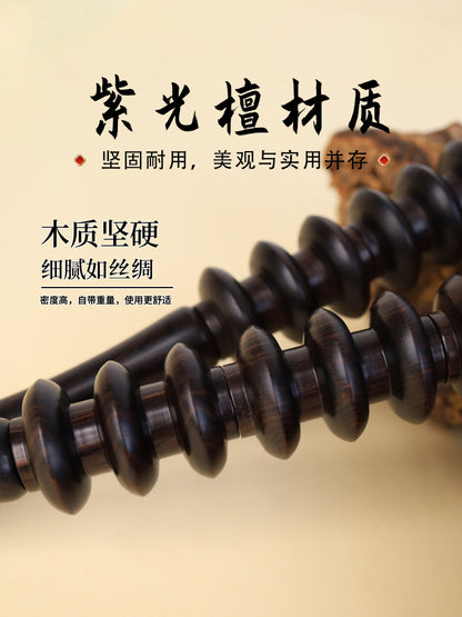 Purple Sandalwood Wooden Roller Massage Stick, Massage the Cervical Spine and Back, Portable Yoga Stick, Long Style, Suitable for the Whole Body - image 5