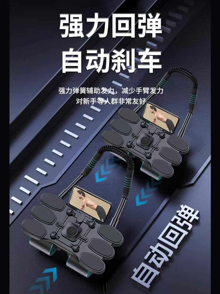 Factory Direct Supply Abdominal Wheel Automatic Rebound Abdominal Muscle Training Tool Abdominal Board Abdominal Muscle Wheel Abdominal Roller Abdominal Fitness Device Cross-Border - image 2