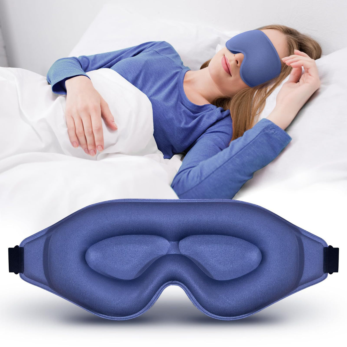 Cross-Border 3D Stereo Blackout Eye Mask, Breathable and Non-Pressing Eye Mask for Sleep, Good Eye Mask for Students and Adults, Lunch Break Eye Mask - image 3