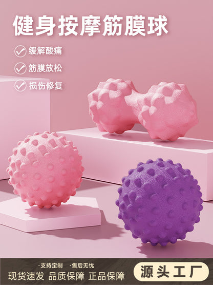 Waist, Back and Neck Stretching Tpr Floating Peanut Ball Fascia Ball Foot Massage Ball Relaxation Yoga Fitness Ball - image 1