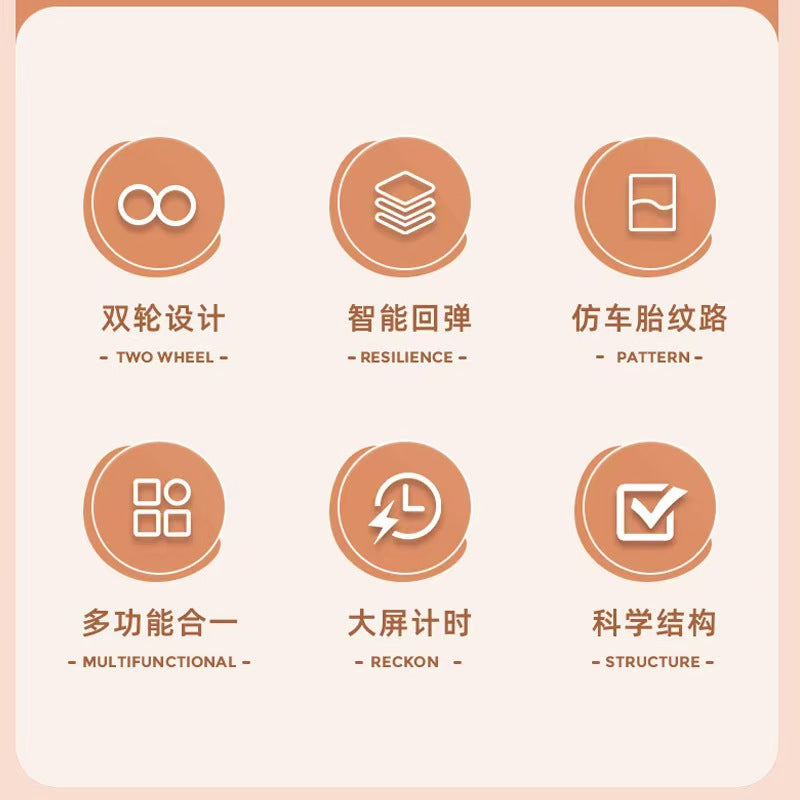 Cross-Border Multifunctional Elbow Support Abdominal Wheel with Automatic Rebound Fitness Equipment Abdominal Muscle Wheel for Home Use Abdominal Exercise Device - image 2