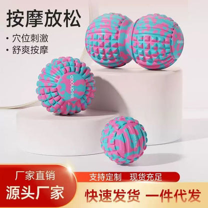 Fascia Ball Massage Ball Muscle Relaxation Peanut Ball Rolling Ball Hand Shoulder Neck Foot Massage Fitness Yoga Ball Cross-Border - image 2