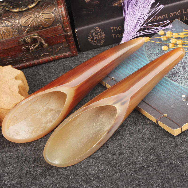 Natural Horn Scraping Tube Scraping Board Large Massage Body Universal Meridian Leg Special Back Opening Back Pulling Tendon - image 4