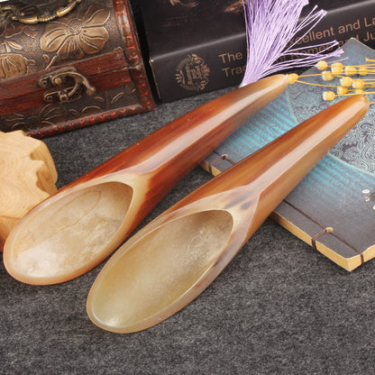 Natural Horn Scraping Tube Scraping Board Large Massage Body Universal Meridian Leg Special Back Opening Back Pulling Tendon - image 4