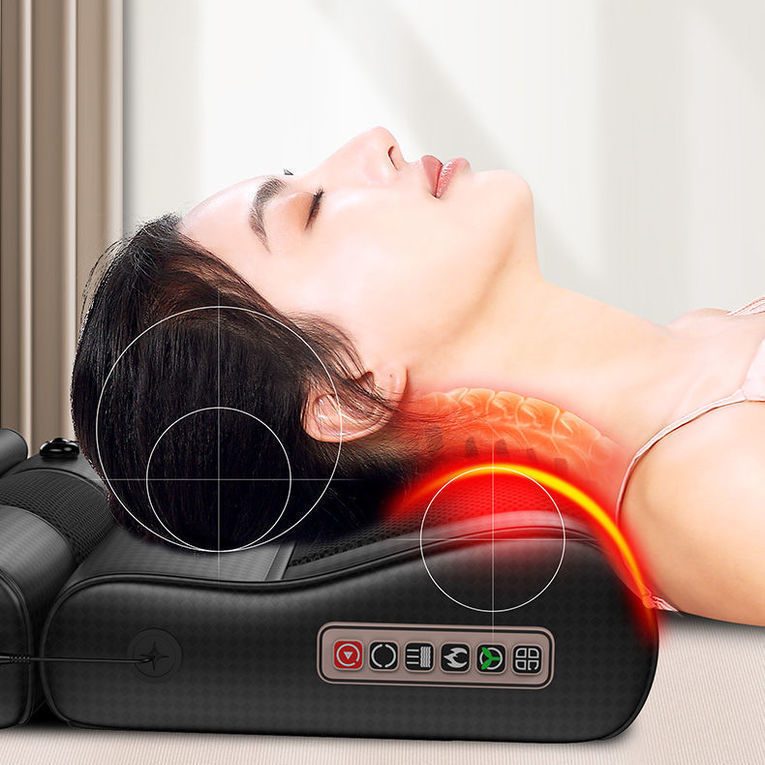 Cervical Spine Massager Multifunctional Massage Pillow Whole Body Shoulder Neck Waist Cervical Spine Home Traction Massager Oaks - image 3