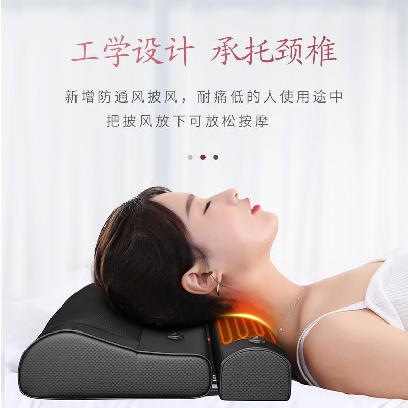 Cervical Spine Massager Multifunctional Massage Pillow Whole Body Shoulder Neck Waist Cervical Spine Home Traction Massager Oaks - image 4