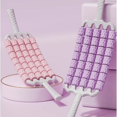 New Massage Stick with Four Rows of Rollers, Bendable Mace, Muscle Relaxation, Sensory Training, Yoga Massage and Fitness - image 2