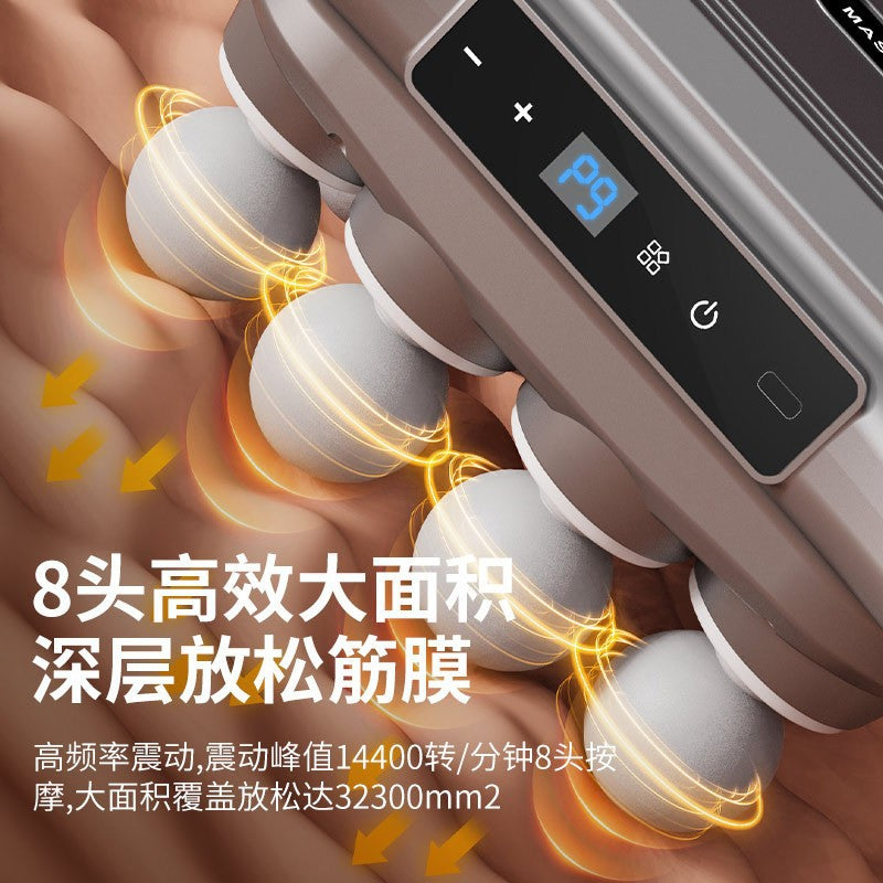 Rechargeable Multi-Head Fascia Gun with Powerful Back and Waist Vibration, Twelve-Head and Sixteen-Head Massager, Cross-Border Six-Head Fascia Gun - image 4