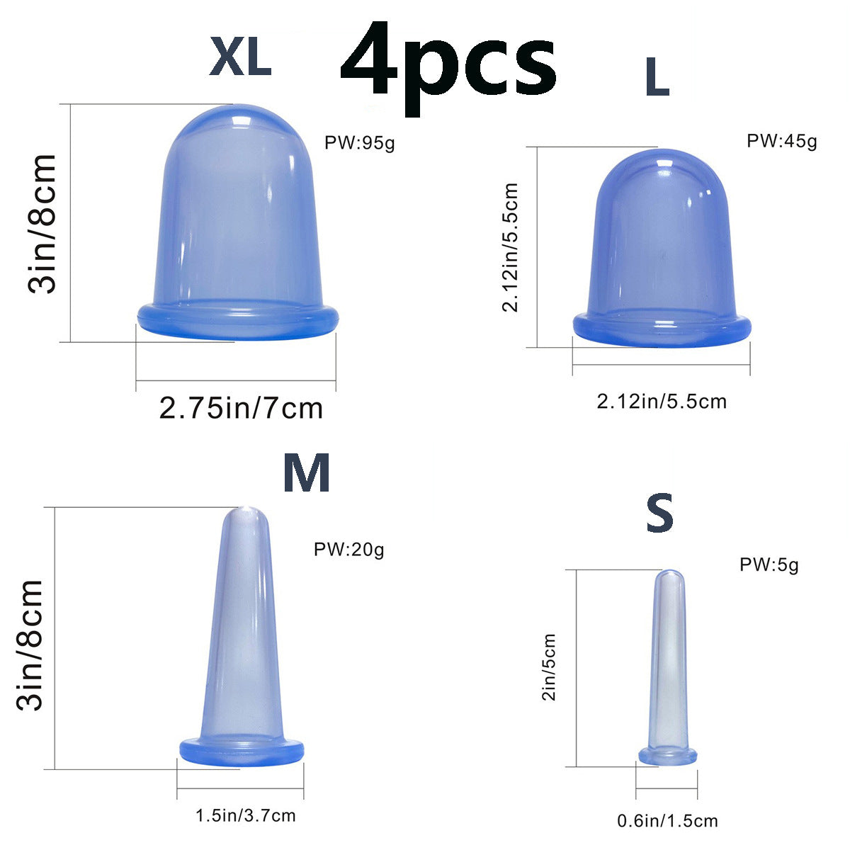 Spot Silicone Cupping Vacuum Household Scraping Moisture-Absorbing Massage Cup Meridian Health Care Knee Joint Cupping Device Package - image 2