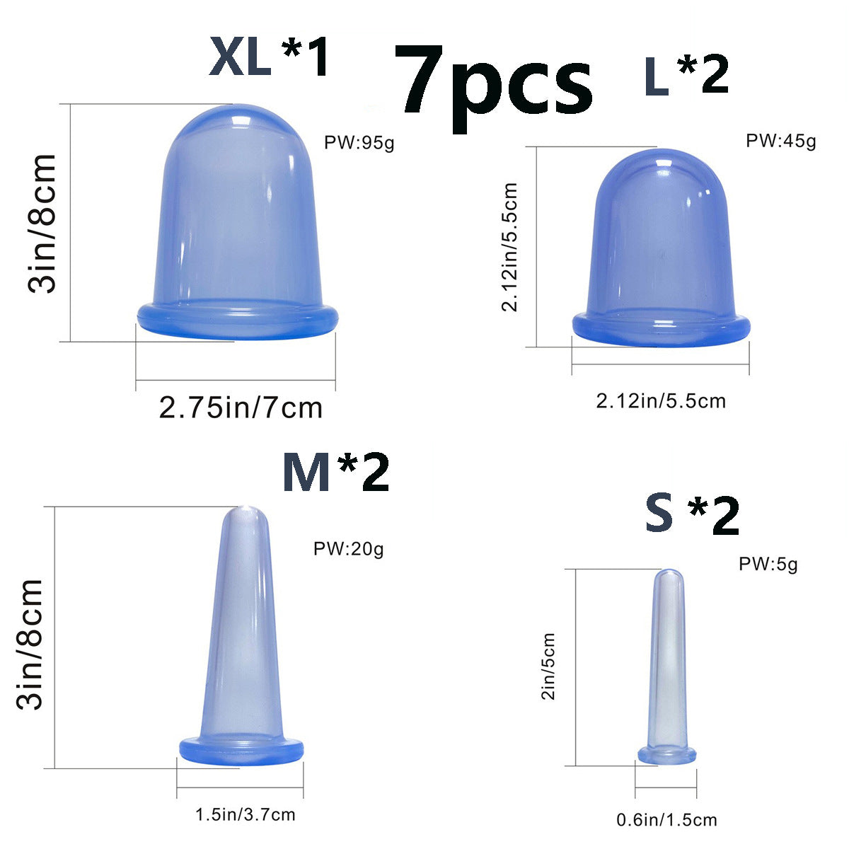 Spot Silicone Cupping Vacuum Household Scraping Moisture-Absorbing Massage Cup Meridian Health Care Knee Joint Cupping Device Package - image 4
