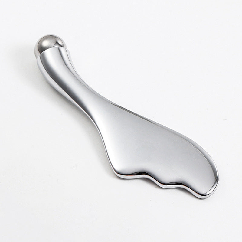Spot Zinc Alloy Fan-Shaped Eye Cream Massage Stick Double-Headed Scraping Tool Rolling Magnetic Eye Massage Stick Eye Cream Spoon - image 5