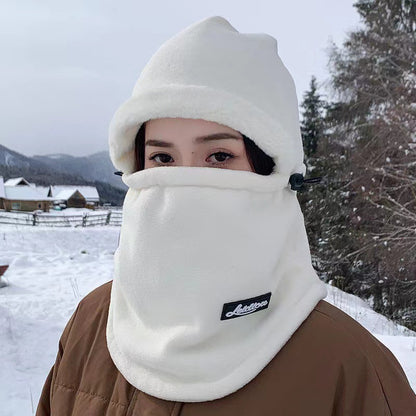 Winter Thickened Fleece Windproof Hat for Men and Women, Cycling Warm Lei Feng Hat, Windproof and Cold-Proof, Integrated Neck Warmer and Headgear - image 3