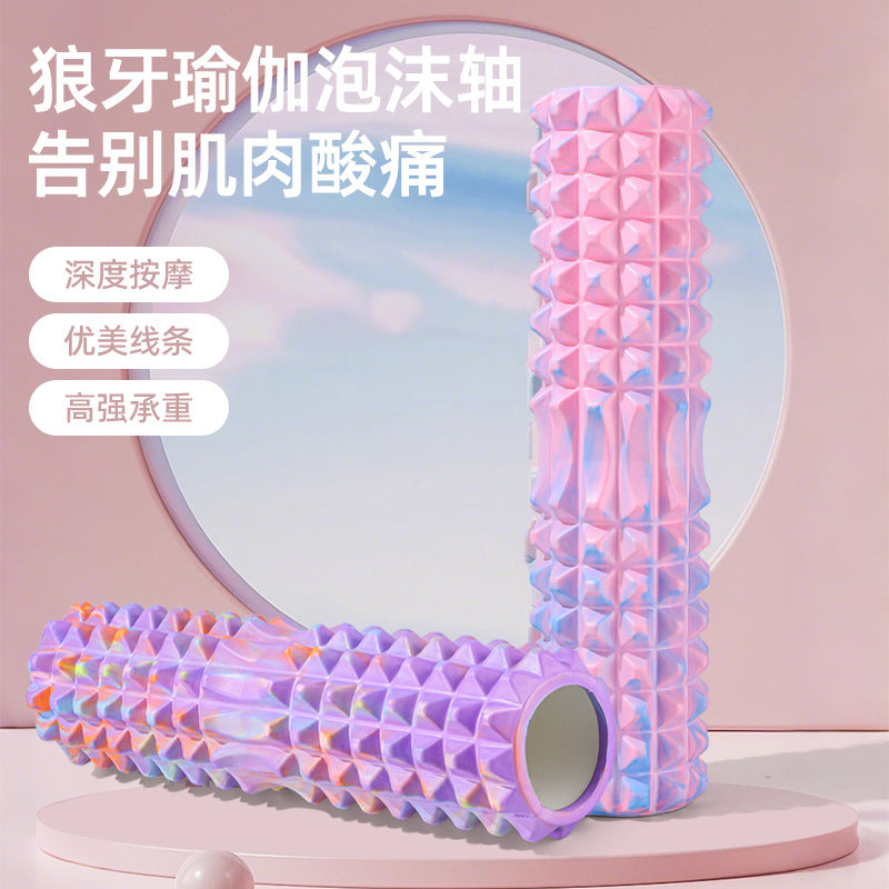 Eva Foam Shaft Mace Slim Back Muscle Relaxation Roller Crescent-Shaped Fitness Sports Massage Solid Yoga Column - image 1